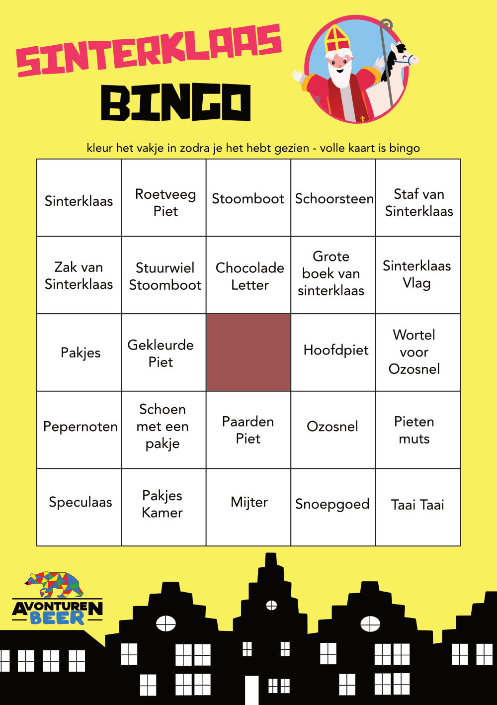 sinterklaas bingo 2023